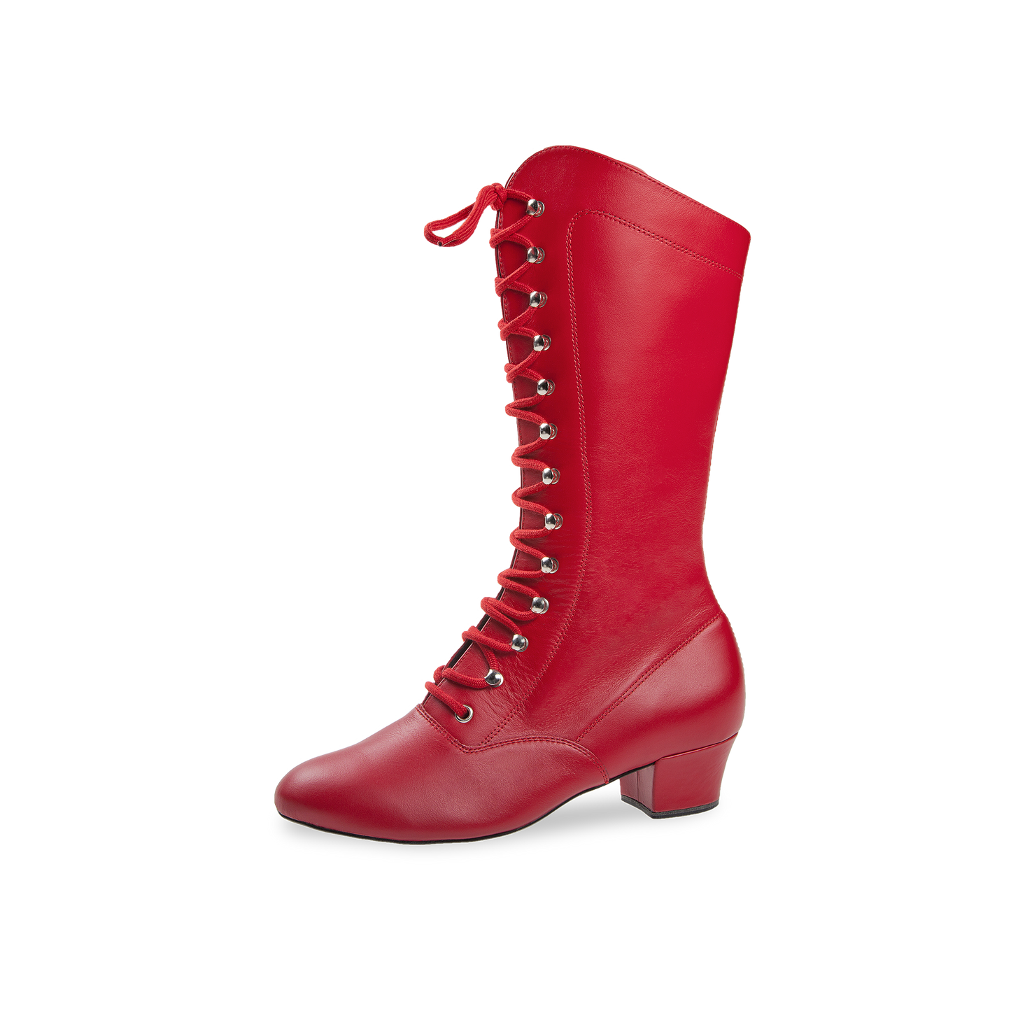 209-434-640-V Garde-Stiefel hoch Damen Tanzschuhe Weite F, feuerrot Nappaleder