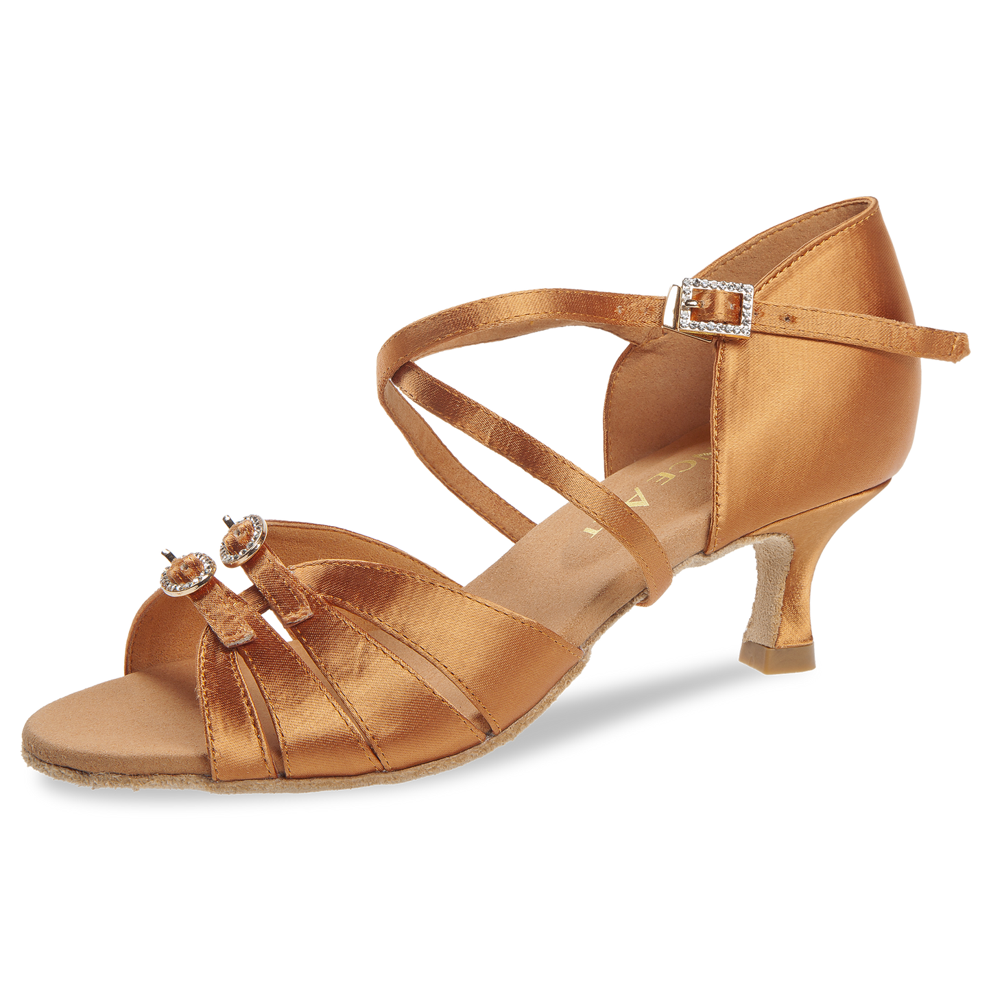 220-505-379 DanceArt Damen Latein Turniersandale Silvia Normalweite Flare Absatz 5 cm