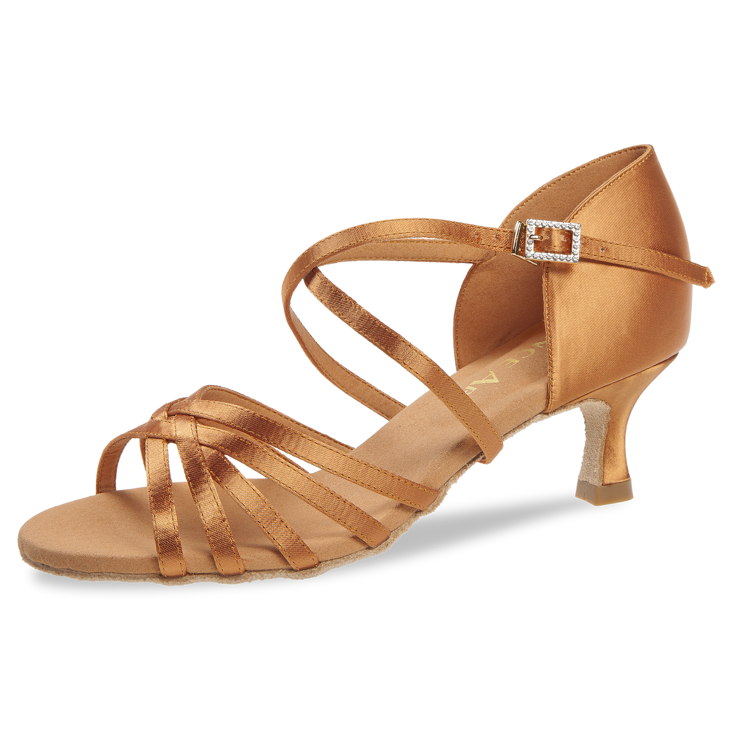 217-505-379 DanceArt Damen Latein Turniersandale Katja Normalweite Flare Absatz 5 cm
