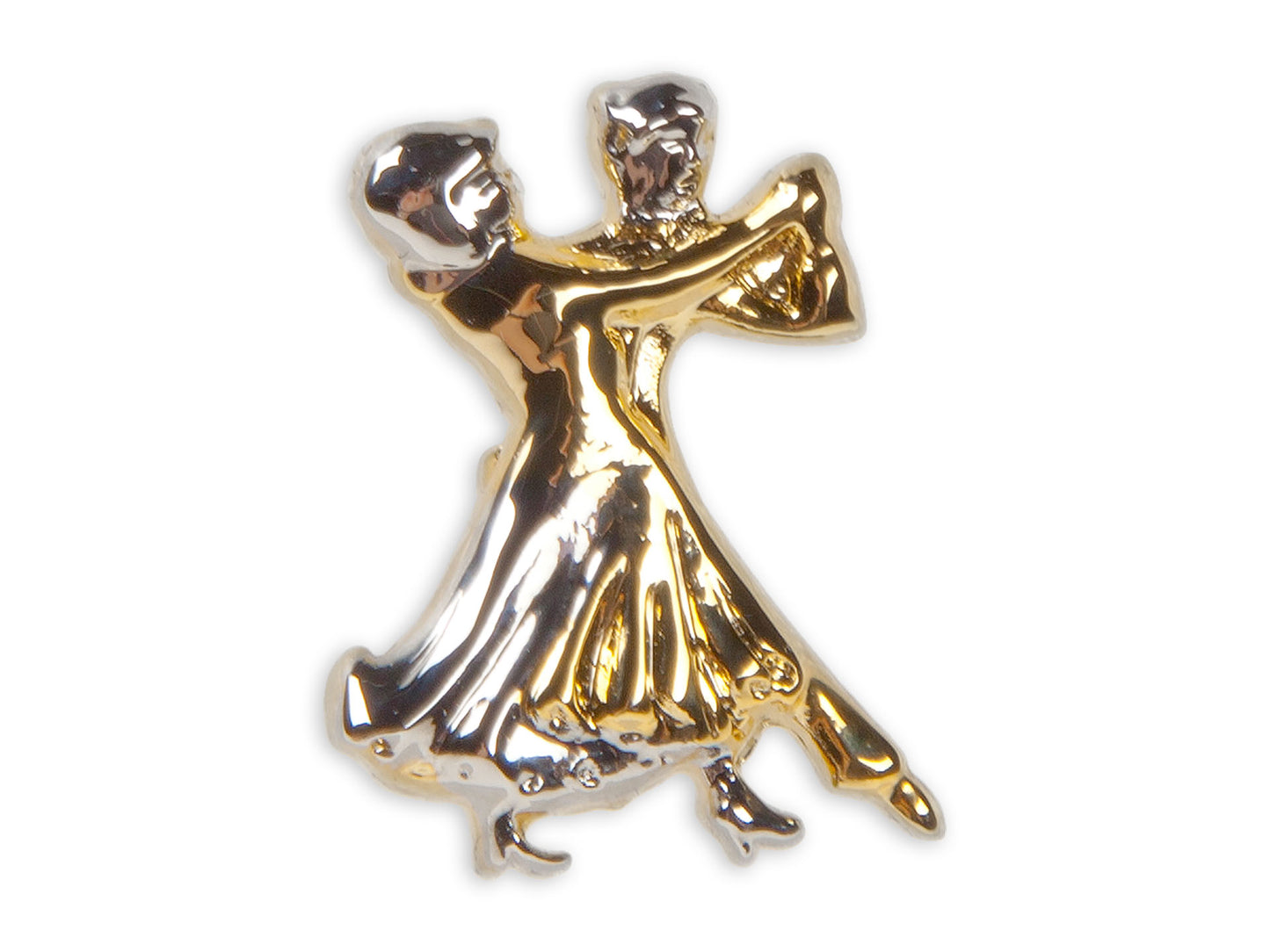 HW07972 Brosche goldfarbig Diamant Tanzpaar klassisch