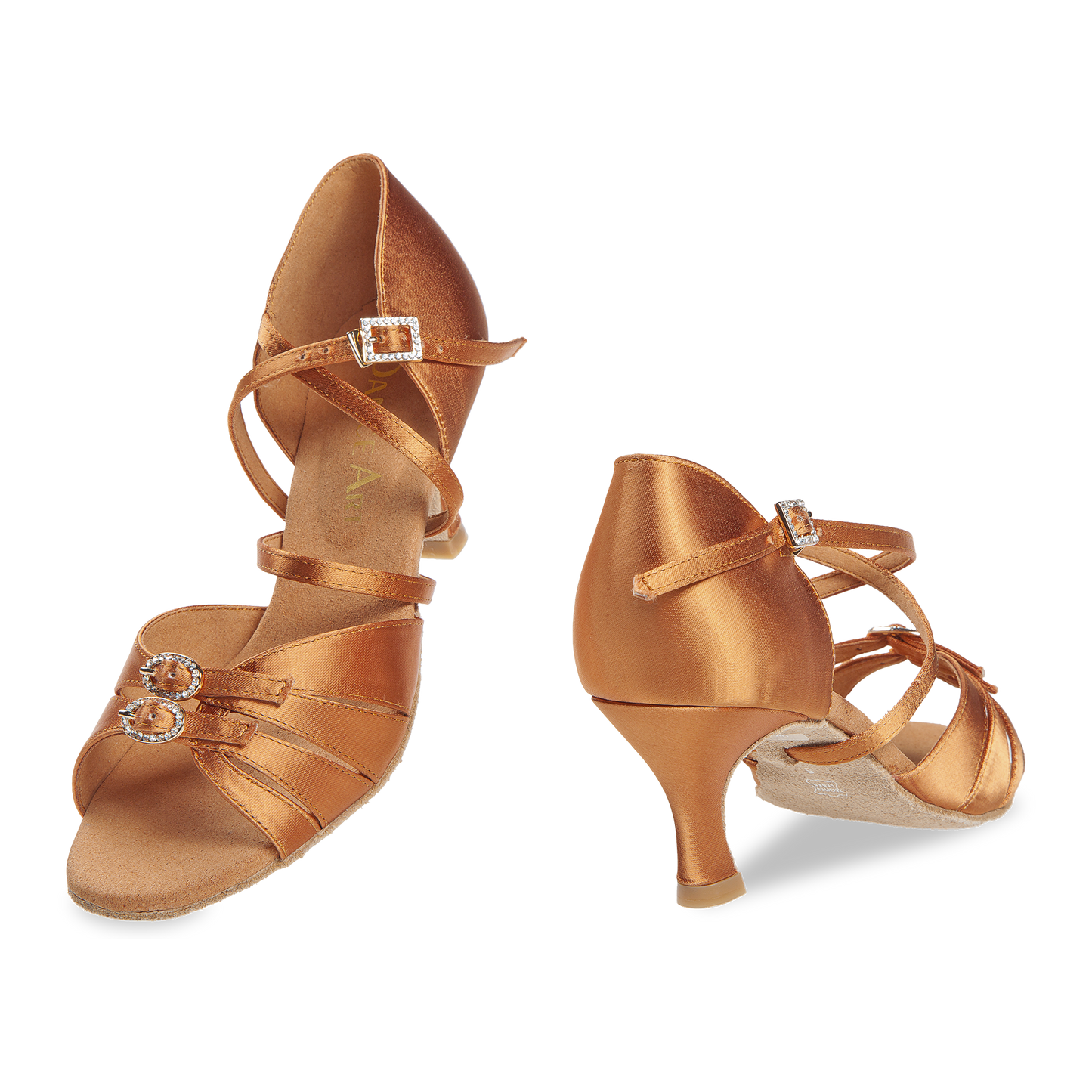 220-506-379 DanceArt Damen Latein Turniersandale Silvia Normalweite Flare Absatz 6,5 cm