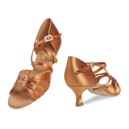220-505-379 DanceArt Damen Latein Turniersandale Silvia Normalweite Flare Absatz 5 cm