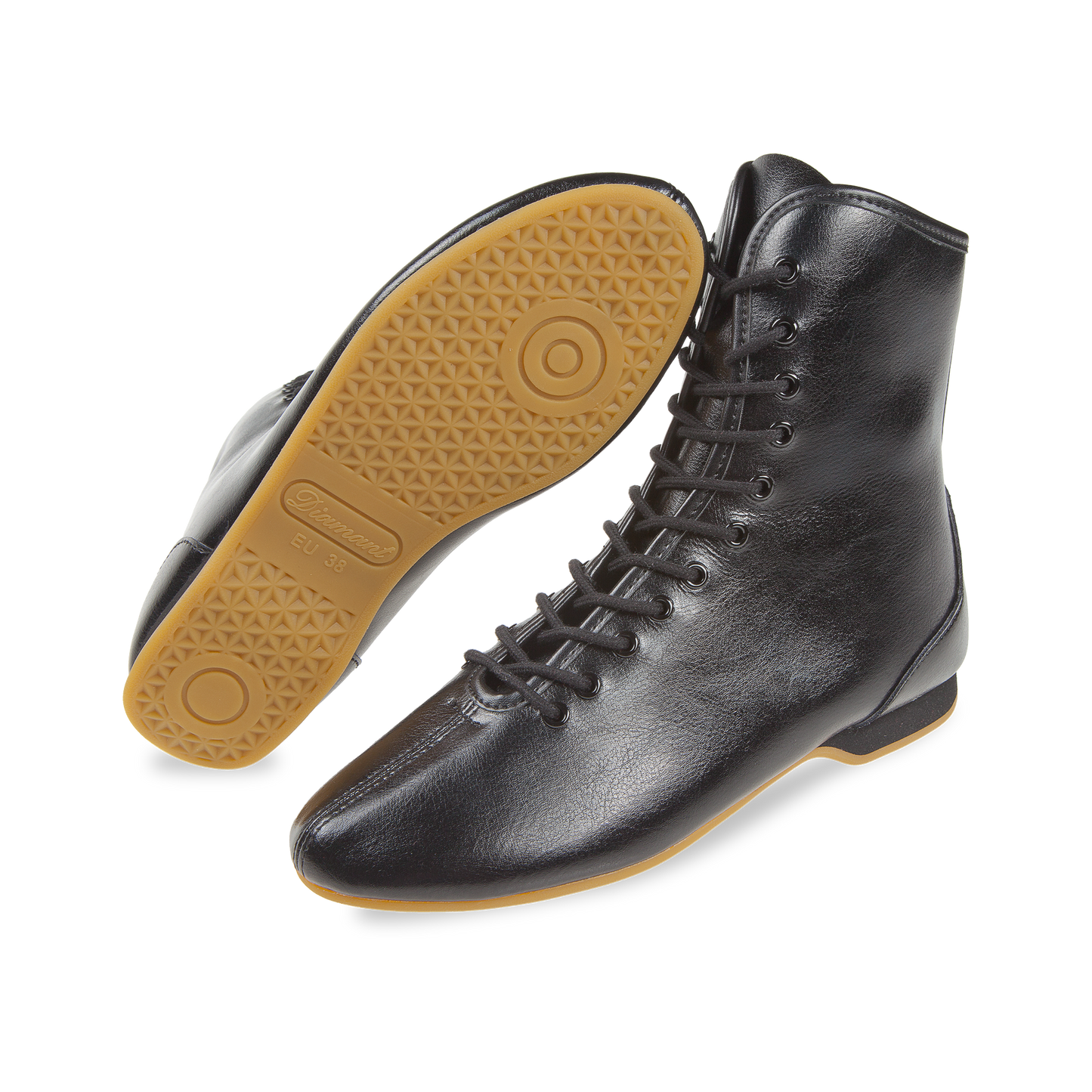 225-512-028 STRIDE Gardestiefel 11-Loch unisex Gardeschuhe durchgehende Sohle schwarz Nappaleder