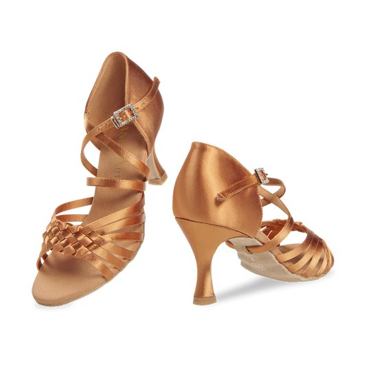 218-507-379 DanceArt DanceArt Damen Latein Turniersandale Alina Normalweite Flare Absatz 7,5 cm