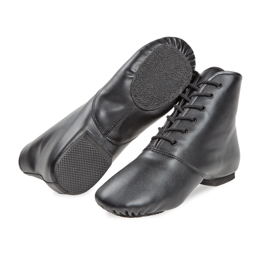 215-504-679 215 STEP Gardestiefel 6-Loch unisex Gardeschuhe geteilte Sohle schwarz Lederimitation