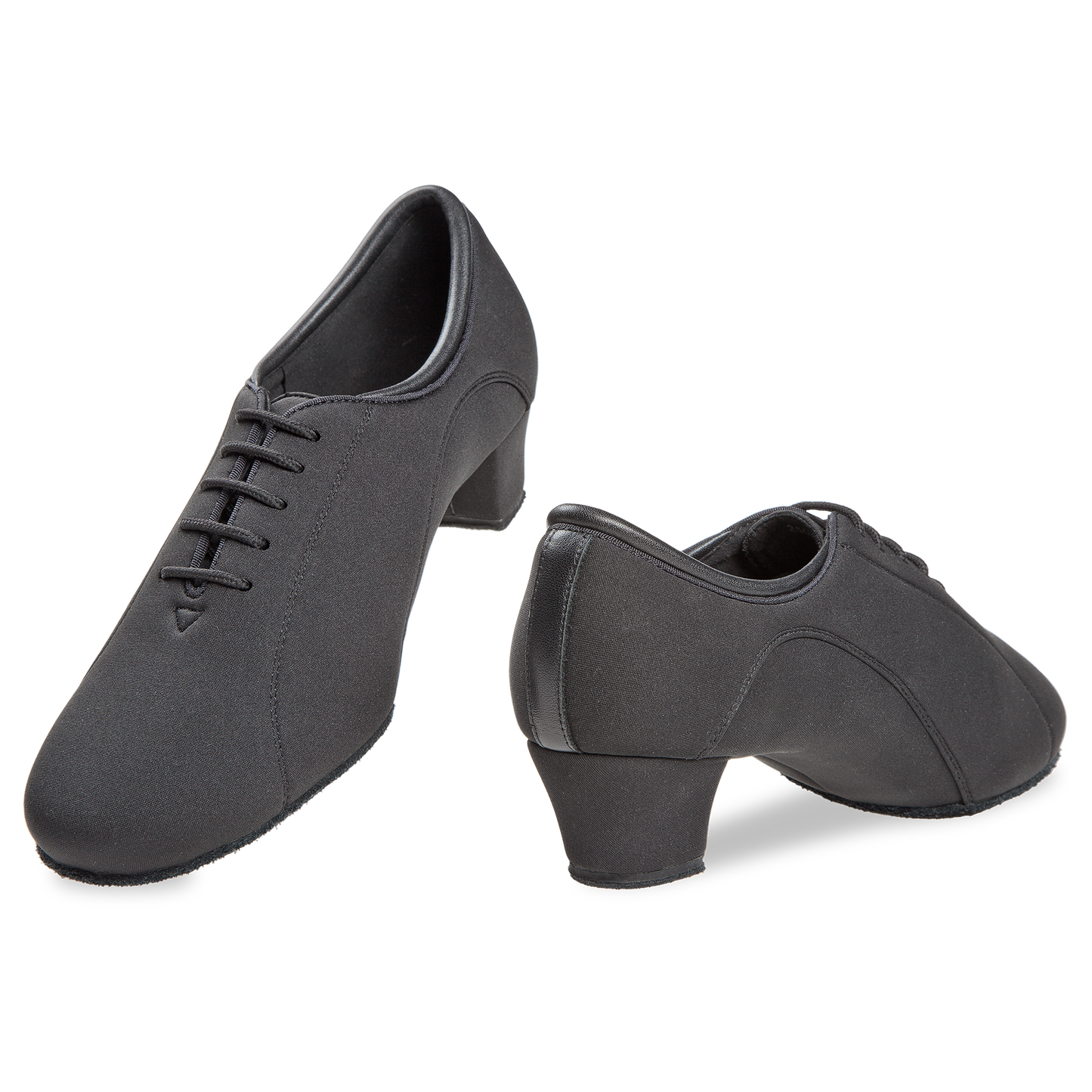 228-514-578 DanceArt Damen Trainer Weite F Cuban 4 cm Absatz in schwarz Neopren