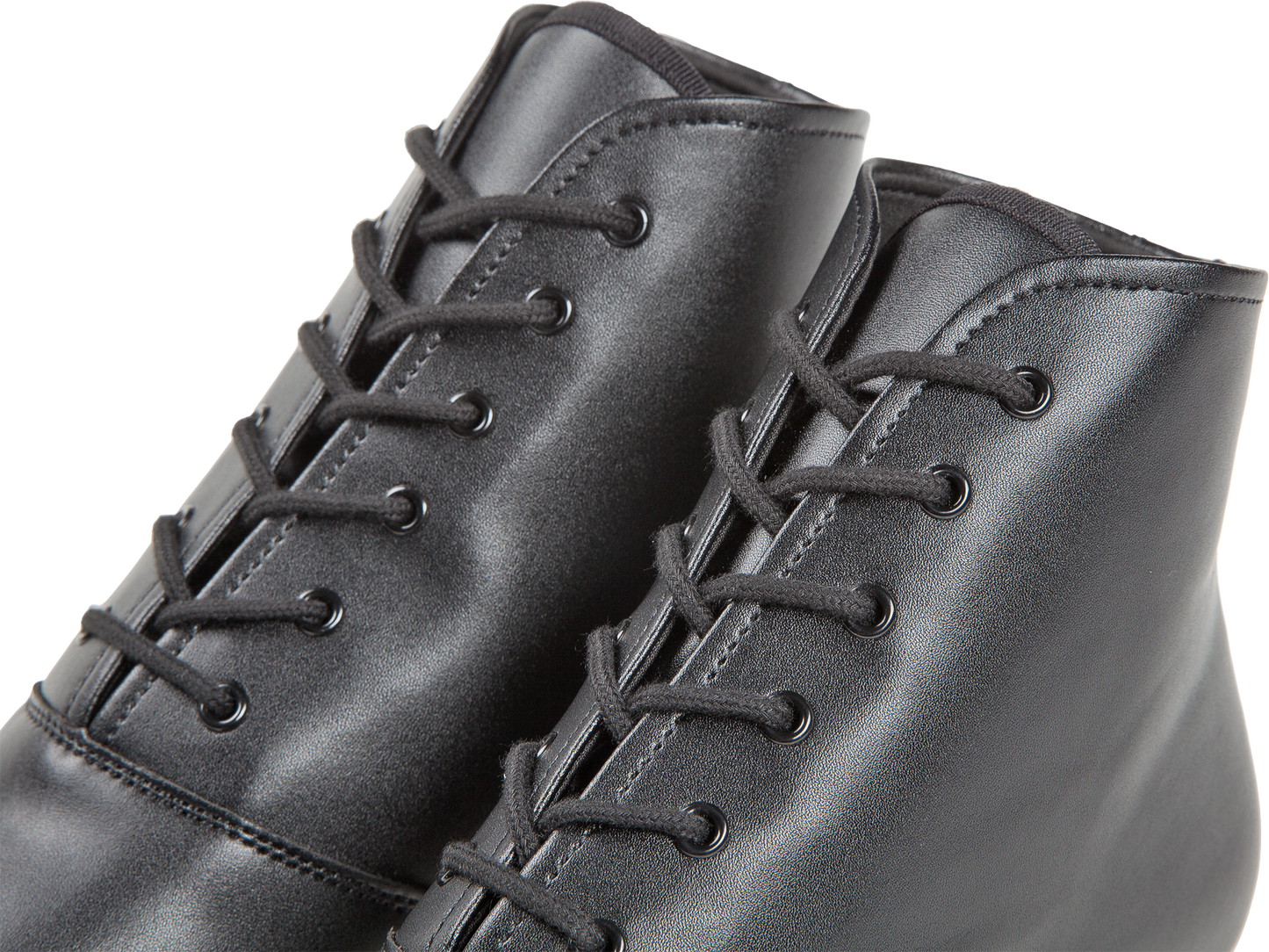 215-504-679 215 STEP Gardestiefel 6-Loch unisex Gardeschuhe geteilte Sohle schwarz Lederimitation