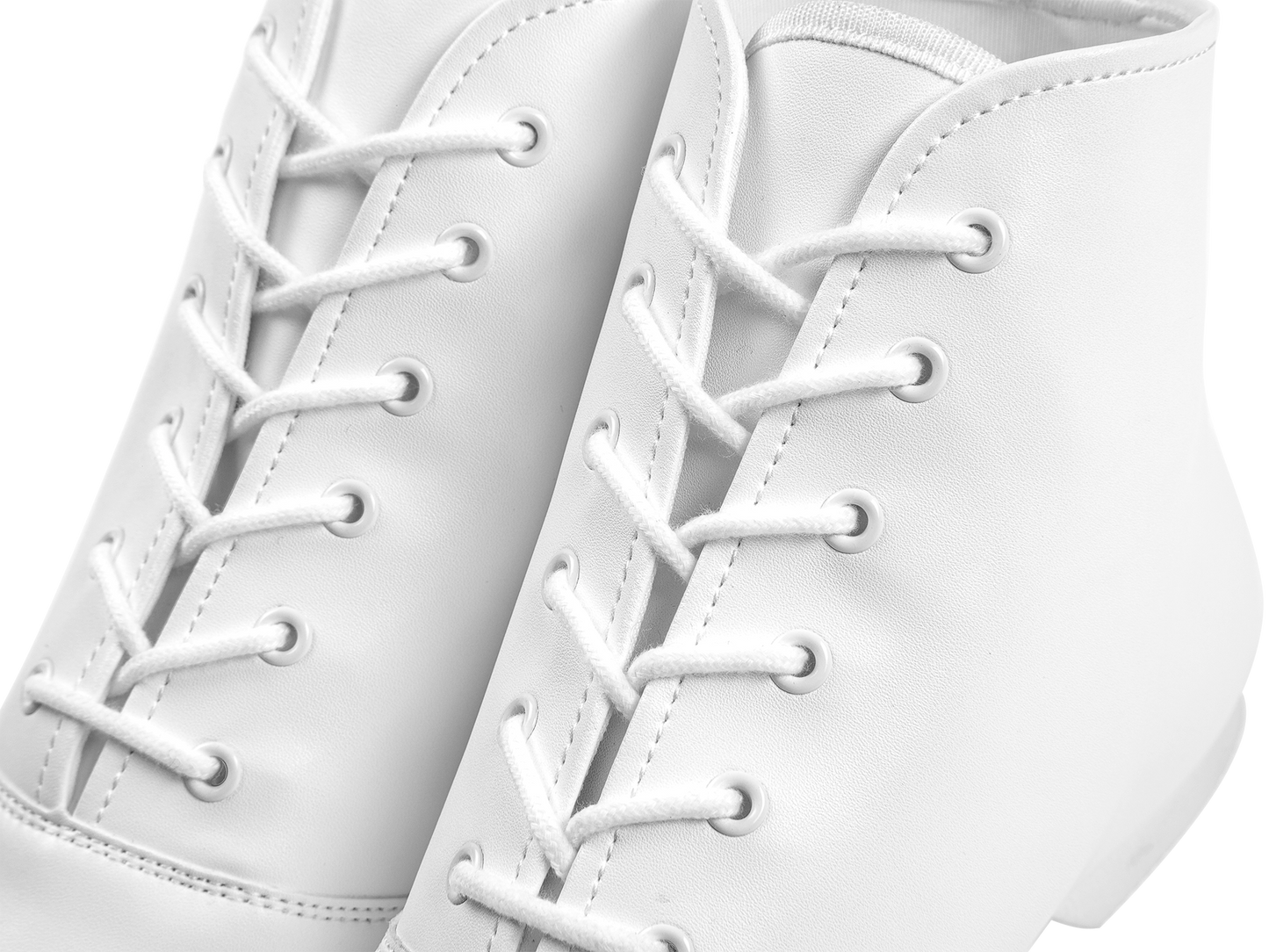 215-504-680 STEP Gardestiefel 6-Loch unisex Gardeschuhe geteilte Sohle weiß Lederimitat