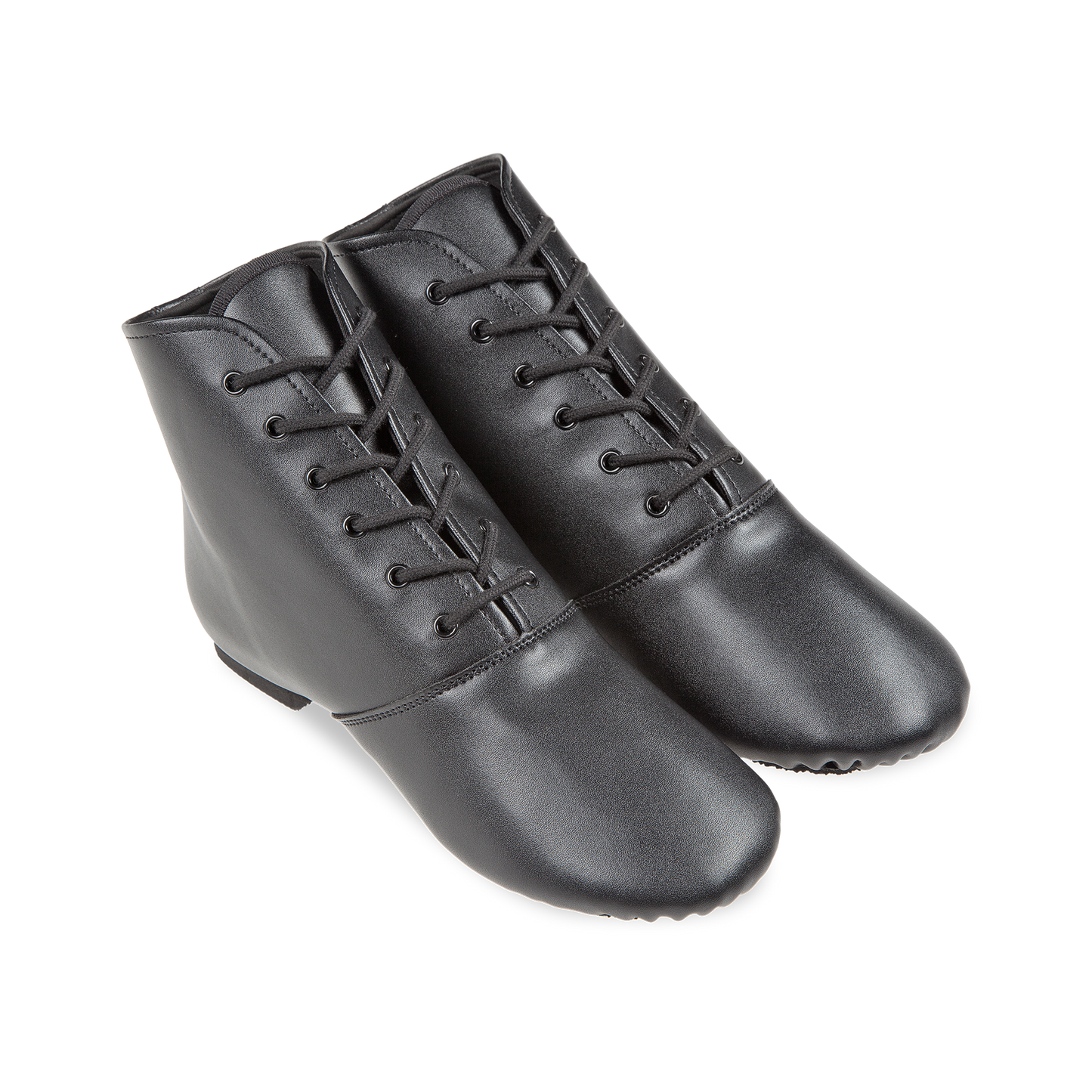 215-504-679 215 STEP Gardestiefel 6-Loch unisex Gardeschuhe geteilte Sohle schwarz Lederimitation