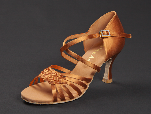 218-507-379 DanceArt DanceArt Damen Latein Turniersandale Alina Normalweite Flare Absatz 7,5 cm