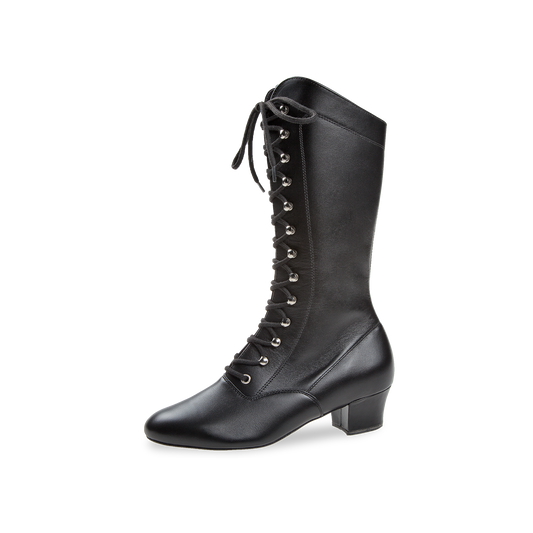 209-434-034-V Garde-Stiefel hoch Damen Tanzschuhe Weite F, schwarz Nappaleder