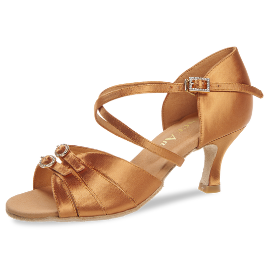 220-506-379 DanceArt Damen Latein Turniersandale Silvia Normalweite Flare Absatz 6,5 cm