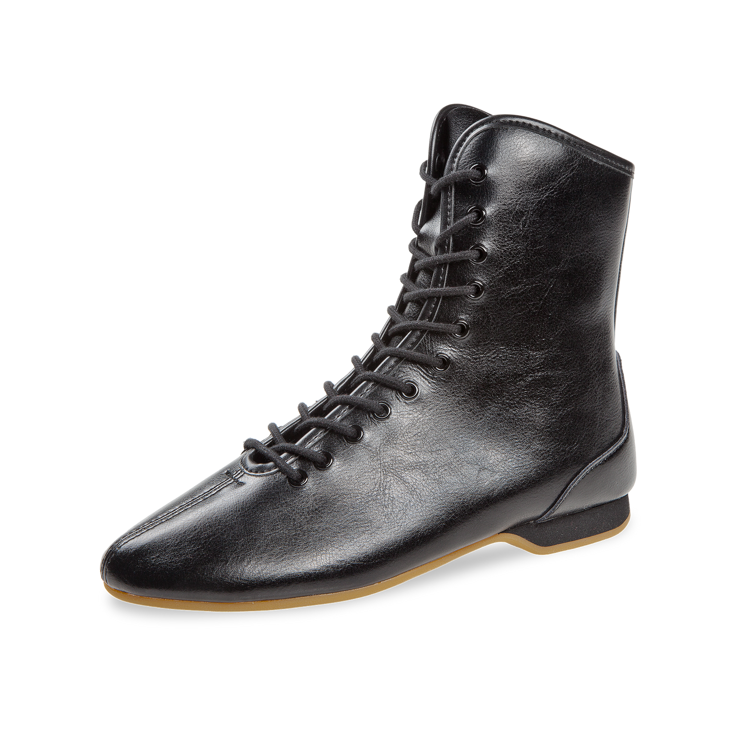 225-512-028 STRIDE Gardestiefel 11-Loch unisex Gardeschuhe durchgehende Sohle schwarz Nappaleder