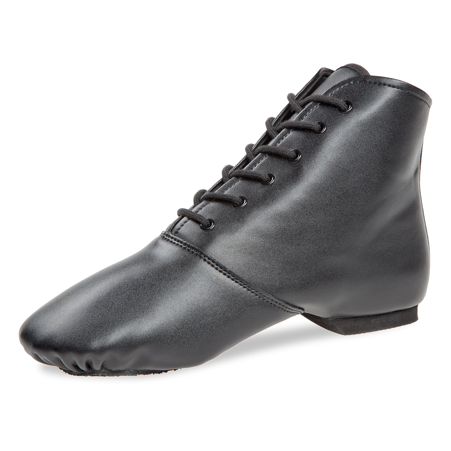 215-504-679 215 STEP Gardestiefel 6-Loch unisex Gardeschuhe geteilte Sohle schwarz Lederimitation